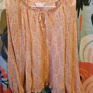 Lauren Conrad Women's Floral Peasant Blouse